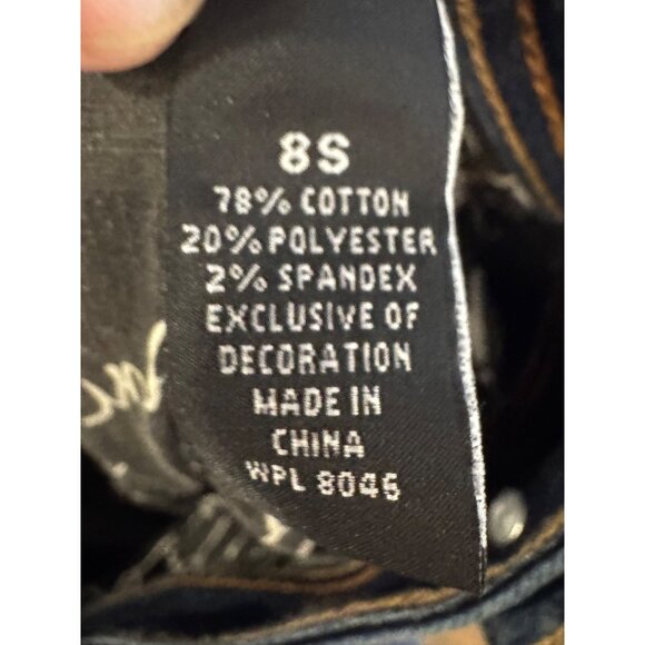 INC Womens Skinny Jeans 8S Curvy Fit Blue Dark Wash Mid Rise Stretch Denim - Picture 4 of 7